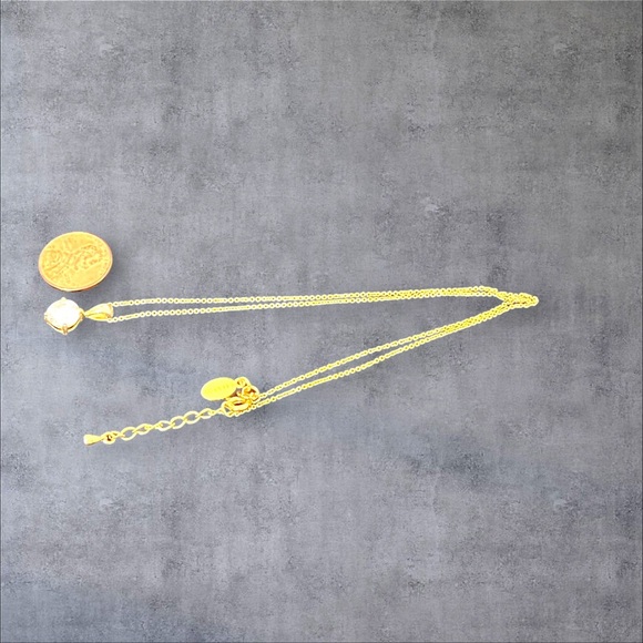 Gold plated clear CZ Express pendant & necklace - Picture 5 of 8